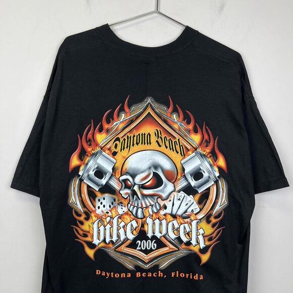 Daytona Beach Bike Week 2006 T-Shirt - Vintage Black - Picture 2 of 7